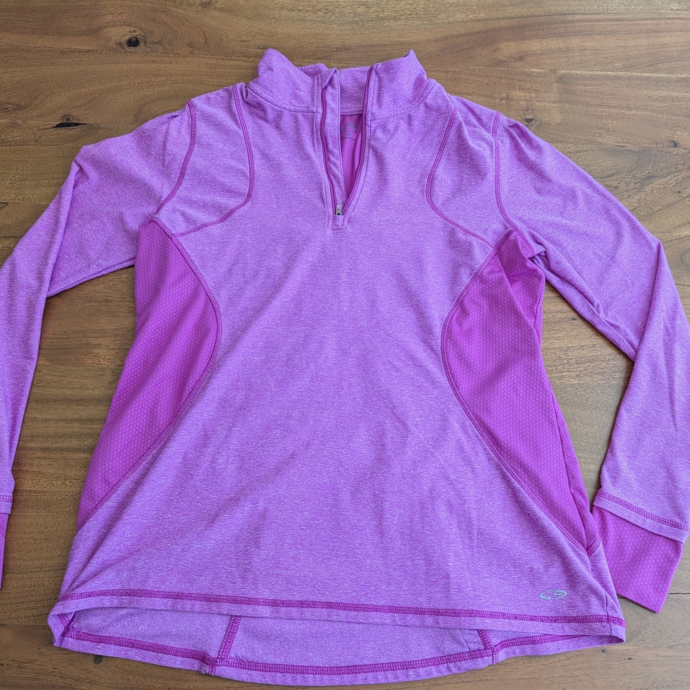 Champion Women's Purple Quarter-Zip Sweatshirt